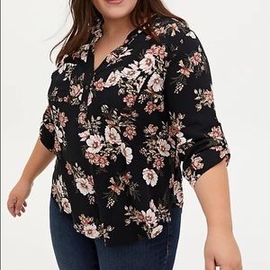 Torrid Size 3X Black Floral Harper